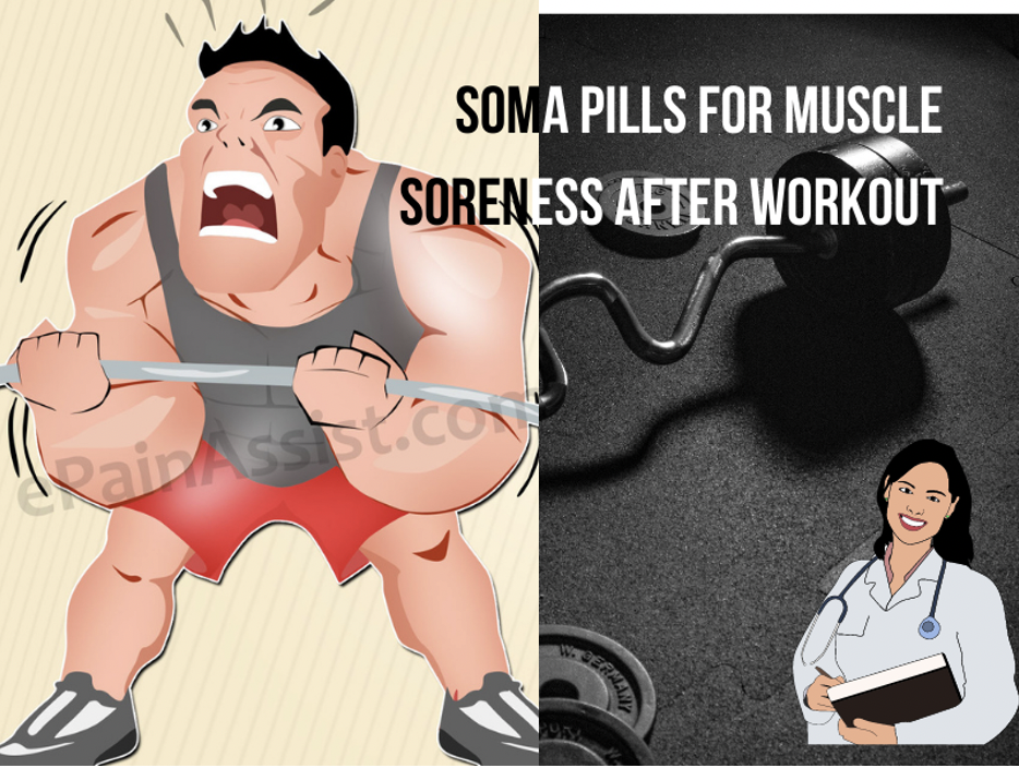 Soma pill for muscle soreness after workout